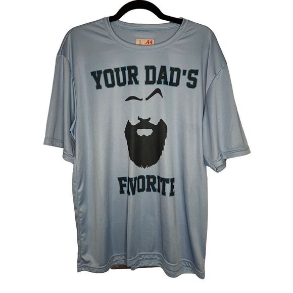 Alpha Prime Men’s Large “Your Dad’s Favorite” T-Shirt Gray Crewneck Short Sleeve - Picture 1 of 5